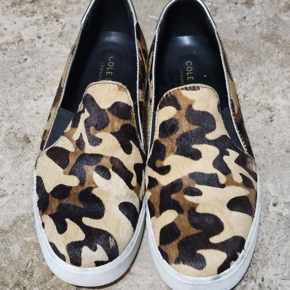 Cole Haan Leopard Print Slip-On Sneakers - Picture 2 of 7